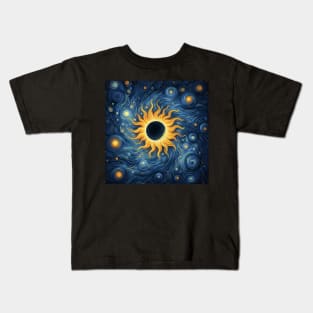 Solar Eclipse Texas Artistic Kids T-Shirt